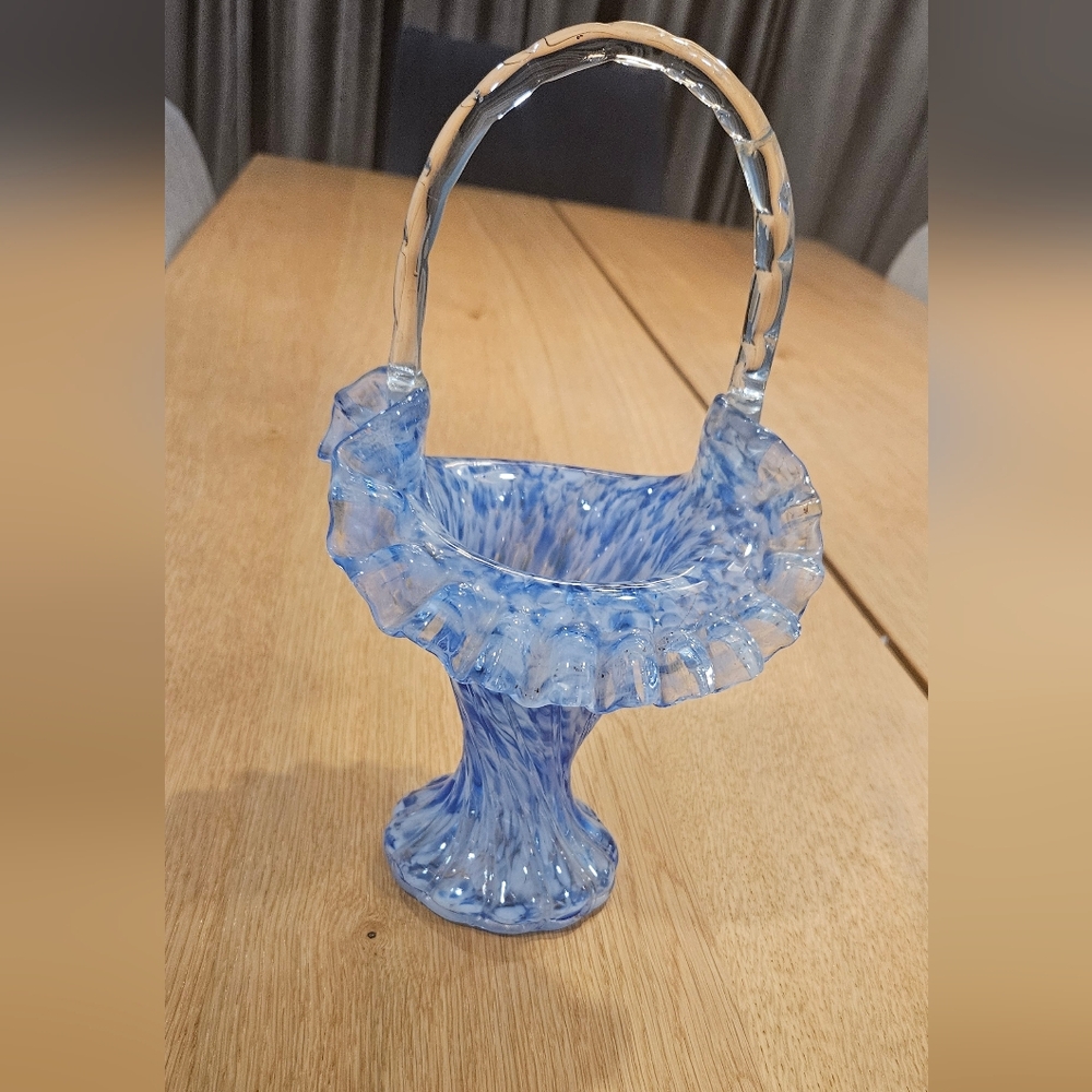 Vintage 1960 Rare Fenton Limited Run Blue Must Vasa Murrhina